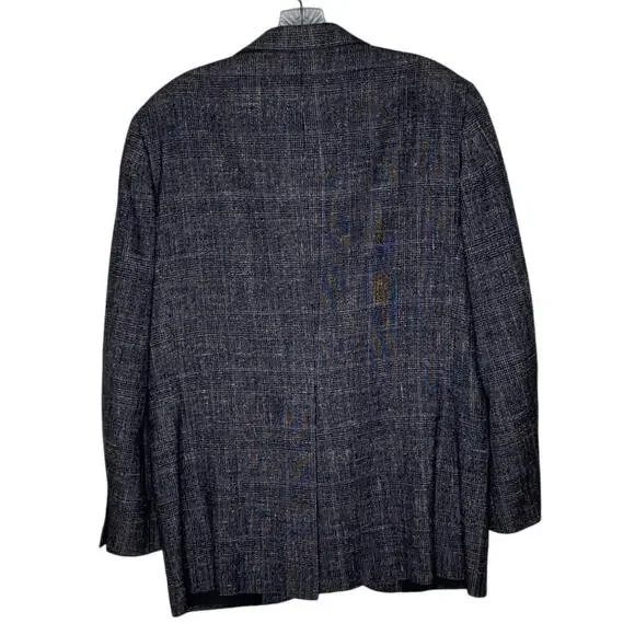 Vintage Barrister for Wallachs Pure Silk Tweed Blazer Made in USA large